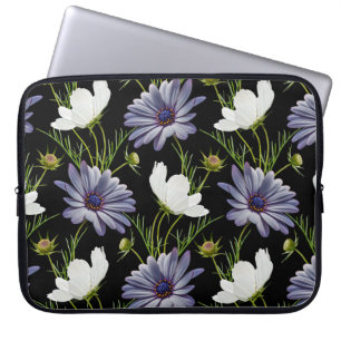Cosmos Daisy Floral Seamless Collage Laptop Sleeve