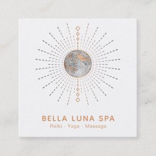 *~* Cosmos  Energy Rays Moon Shaman Lunar Square Business Card
