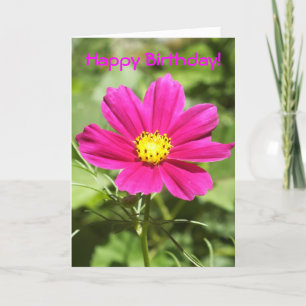 Cosmos Flower Birthday Card