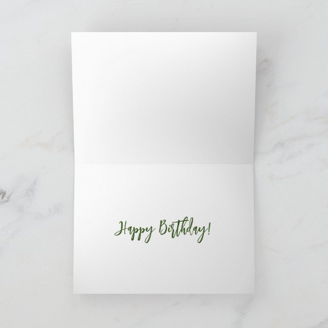 Cosmos Flower Folded Birthday Card (Inside)