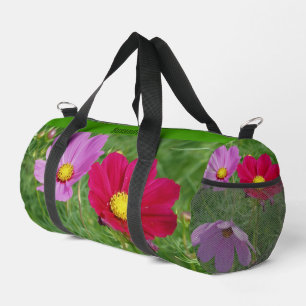 Cosmos Flower Trio Personalised Duffle Bag