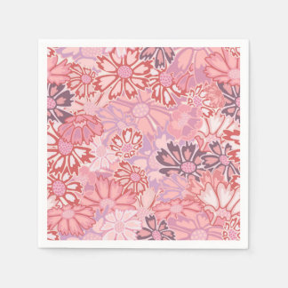 Cosmos flowers napkin