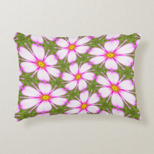 Cosmos Flowers Pattern Decorative Cushion