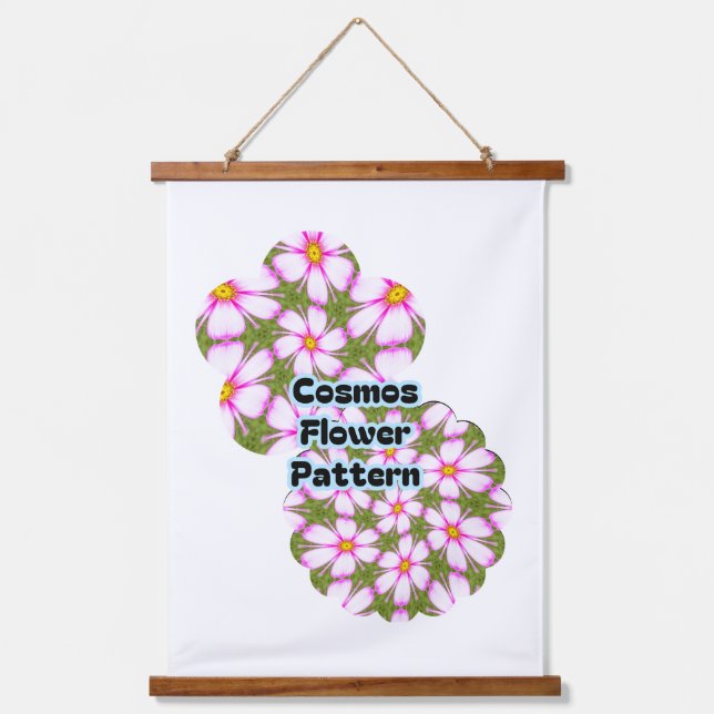 Cosmos Flowers Pattern Hanging Tapestry (Front)