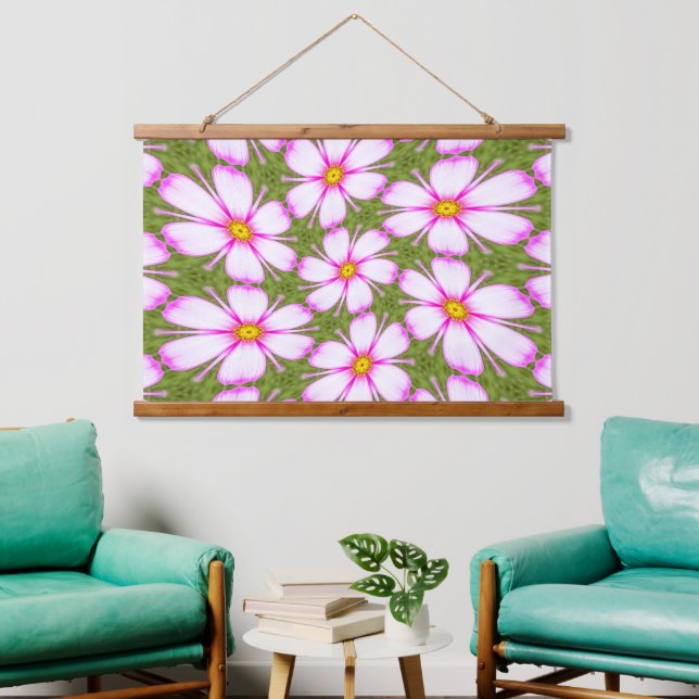 Cosmos Flowers Pattern Hanging Tapestry (Living Room)