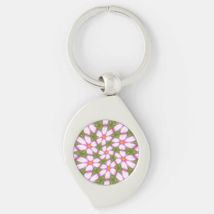 Cosmos Flowers Pattern Key Ring