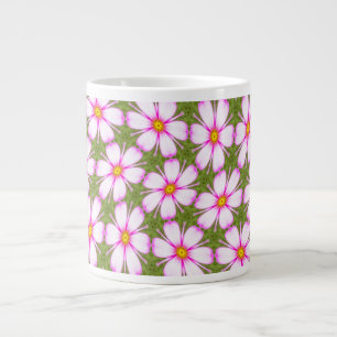 Cosmos Flowers Pattern Large Coffee Mug