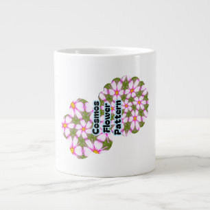 Cosmos Flowers Pattern Large Coffee Mug