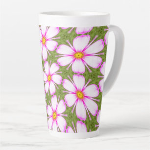 Cosmos Flowers Pattern Latte Mug