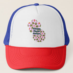 Cosmos Flowers Pattern Trucker Hat