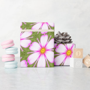 Cosmos Flowers Pattern Wrapping Paper