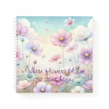 Cosmos Flowers & Quote