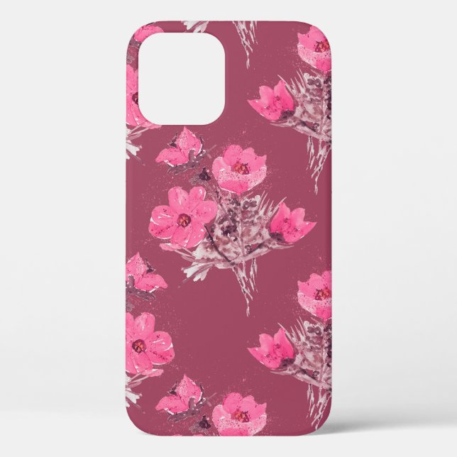 Cosmos flowers seamless patternabstract, art, back Case-Mate iPhone case (Back)