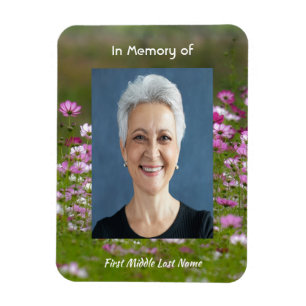 Cosmos Garden Flowers  Memorial Keepsake  Magnet