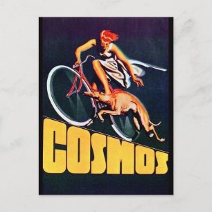 Cosmos Greyhound Bicycle Postcard