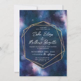 Cosmos Invitation, Galactic Space Wedding Invitati Invitation