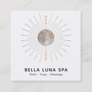 *~* Cosmos Lunar Energy Rays Moon Shaman Square Business Card
