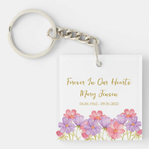Cosmos Memorial Funeral Photo Keychain
