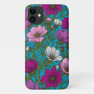 Cosmos mix on blue iPhone 11 case