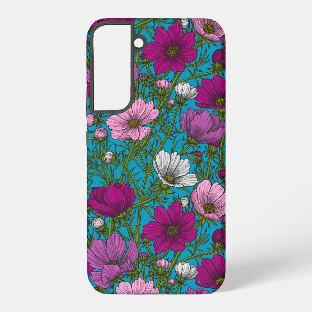 Cosmos mix on blue samsung galaxy s22+ case (Back)
