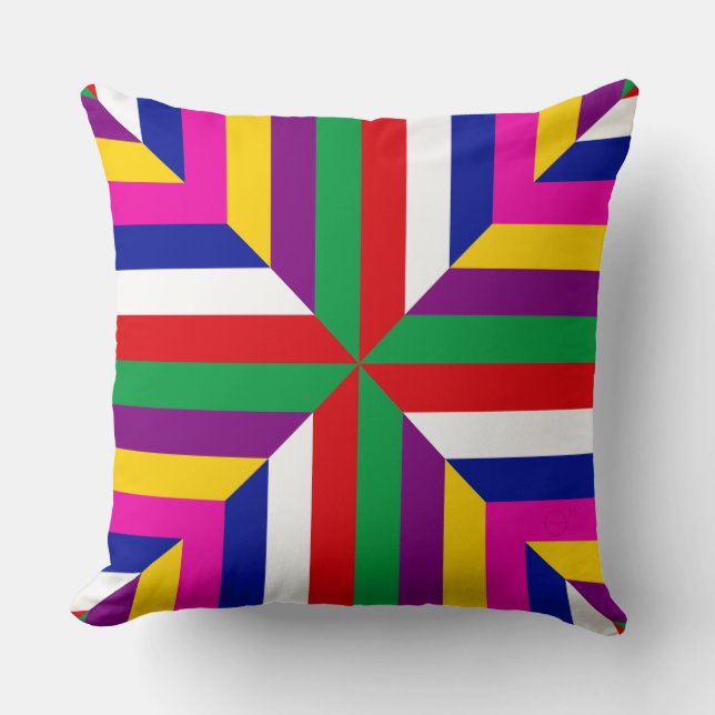 Cosmos-prototype - Green/Red – Balanced Cushion (Front)