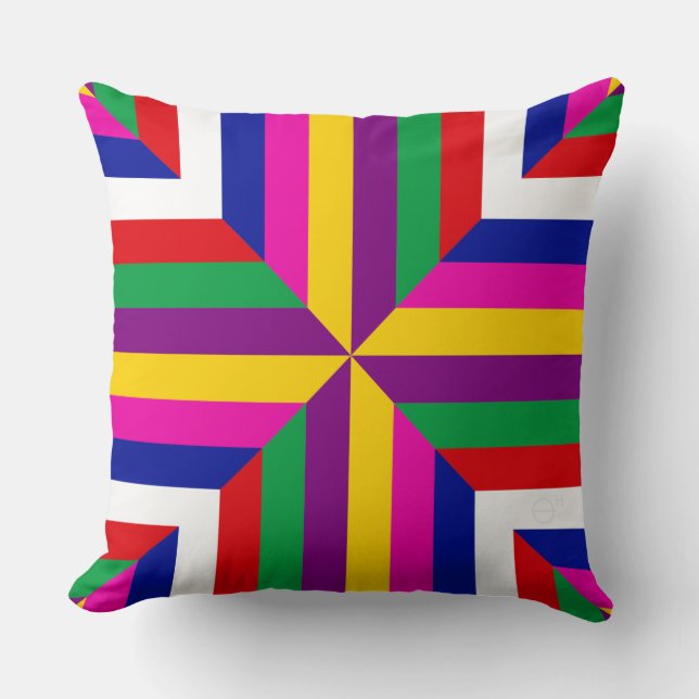 Cosmos-prototype - Yellow/Purple – Balanced Cushion (Front)