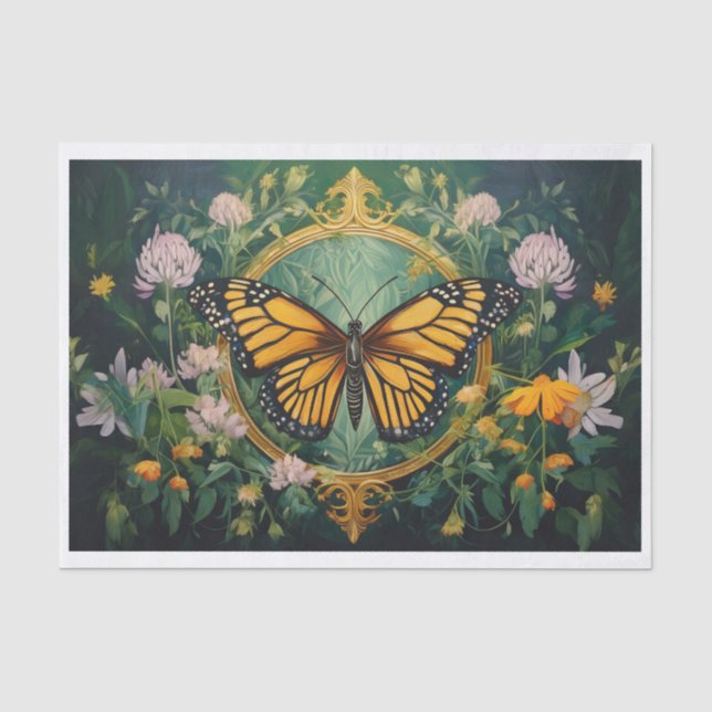 Cosmos & Purple Clover, A Monarch Meadow Tissue Paper (Front)