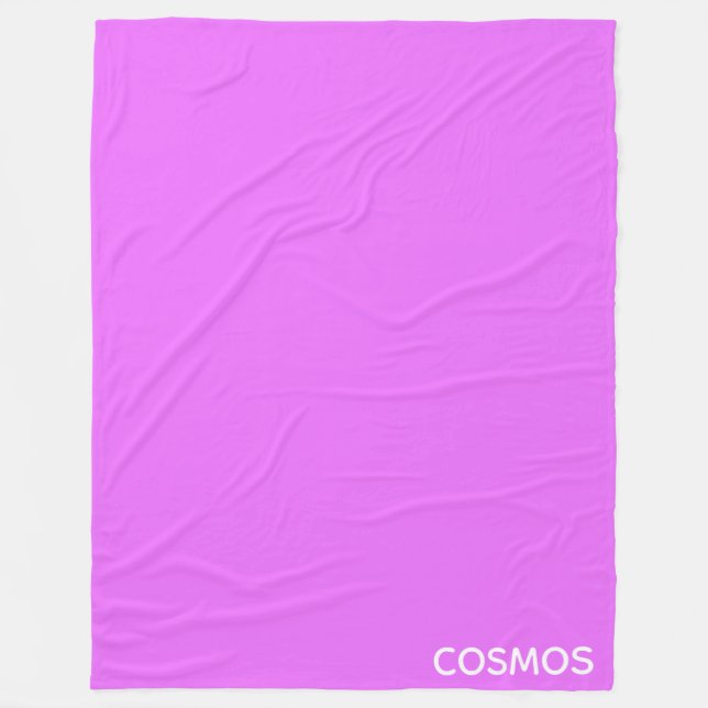 Cosmos purple colour name fleece blanket (Front)