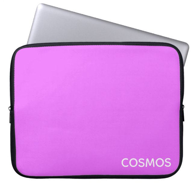 Cosmos purple colour name laptop sleeve (Front)