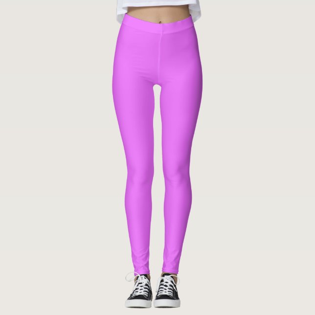 Cosmos purple colour name leggings (Front)