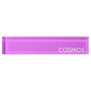 Cosmos purple colour name nameplate
