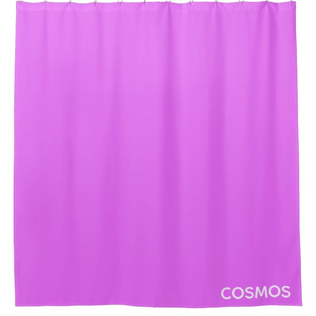 Cosmos purple colour name shower curtain (Front)