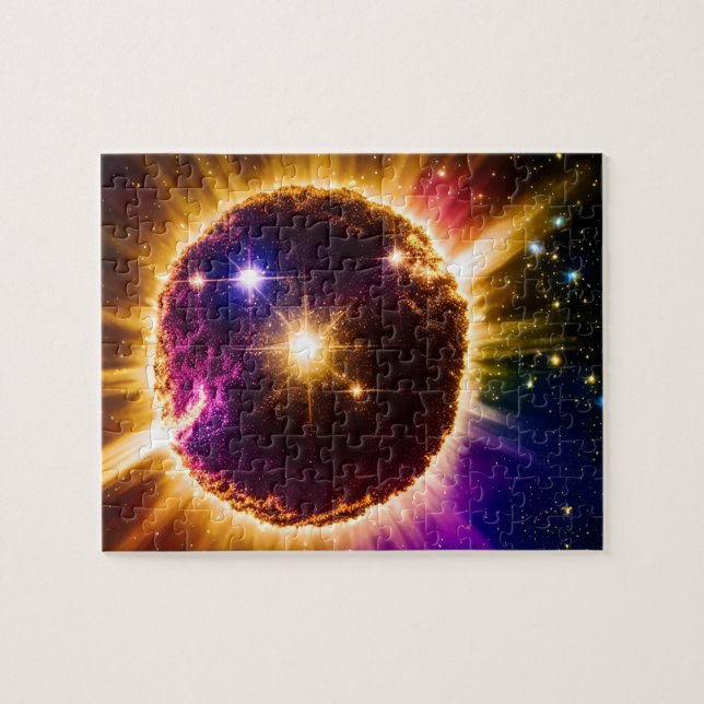 Cosmos Purple Unidentified Flying Object in Galaxy Jigsaw Puzzle (Horizontal)