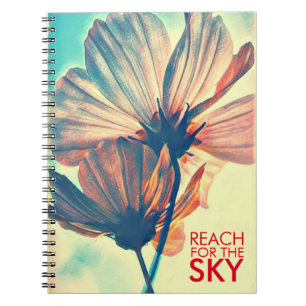 Cosmos Reach for the Sky Quote Notebook
