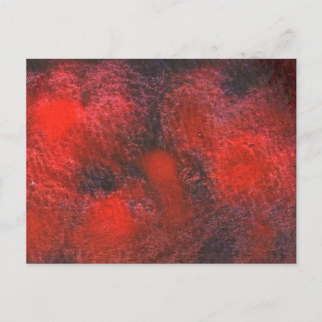 "Cosmos Red" Abstract Design Postcard (Front)