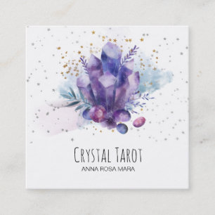 *~* Cosmos Stars Universe Crystals Tarot Psychic Square Business Card