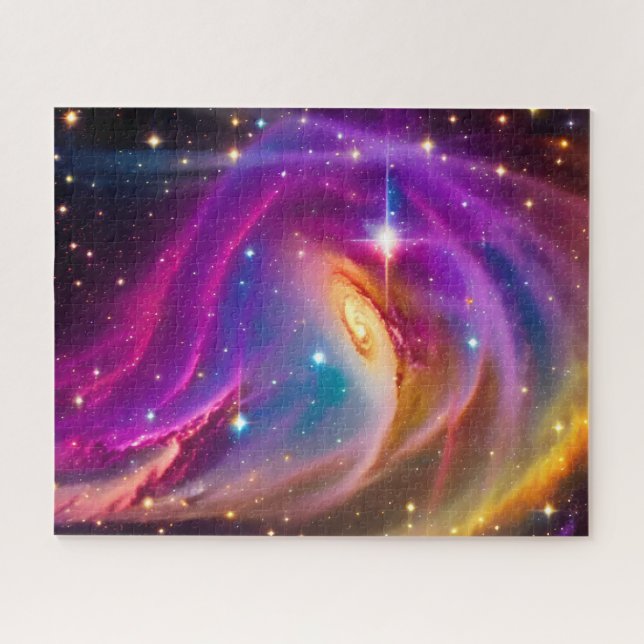Cosmos Swirling Indigo Party Fun Event in Universe Jigsaw Puzzle (Horizontal)