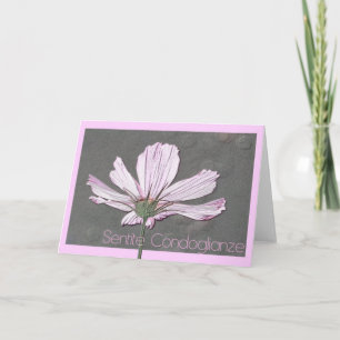 cosmos sympathy card italian