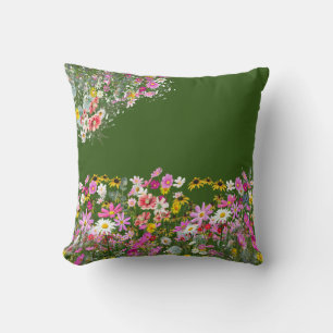 Cosmos Wilderness Wild-Flowers Cushion