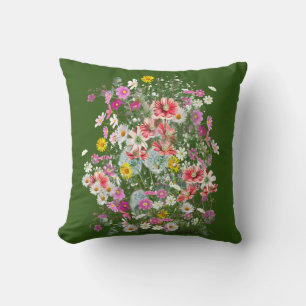 Cosmos Wilderness Wild-Flowers Cushion
