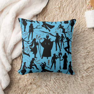 Cosplay Anime actions pattern.w L Blue BG Cushion