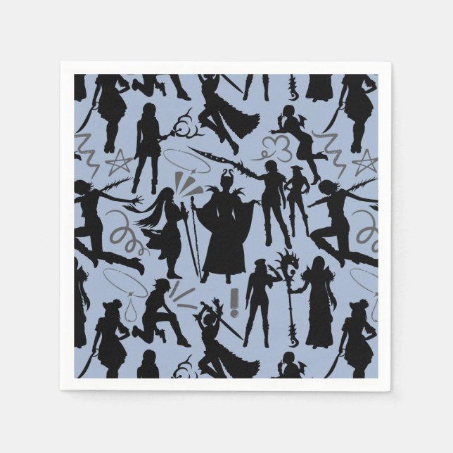 Cosplay Anime actions pattern.w L Blue BG Napkin (Front)