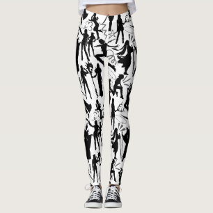 Cosplay Anime actions pattern.w No BG Leggings