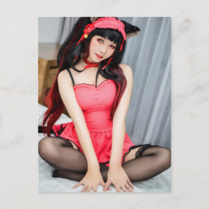 Cosplay Anime Pretty Asian Beauty Photo  Postcard
