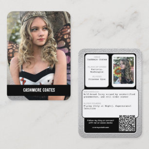 Cosplay Character Custom Trading Cards   QR Code W