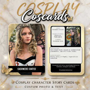 Cosplay Foil Effect Character Story Photo Cards