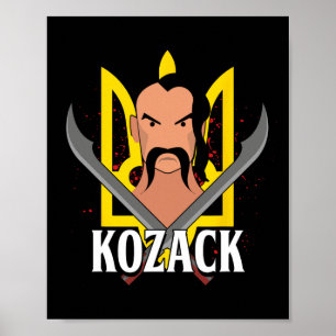 Cossack Ukraine Ukrainian Kiev Homeland Country St Poster