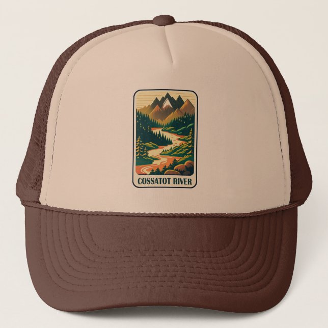 Cossatot River Arkansas Colours Trucker Hat (Front)