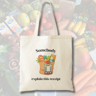Cost Of Groceries Inflation Humour Tote Bag
