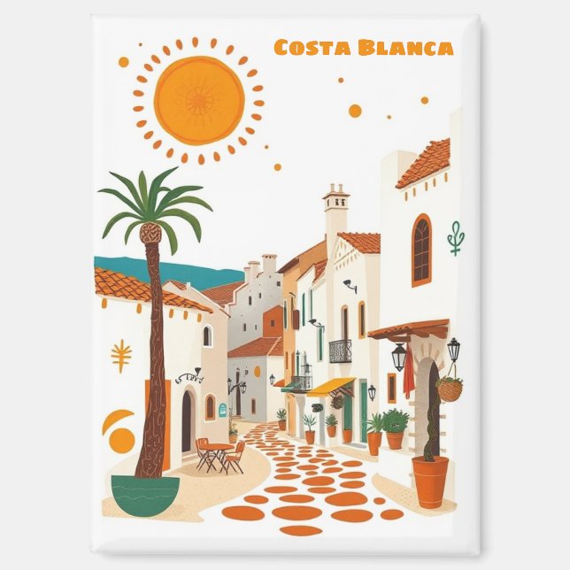 Costa blanca Spain holiday mediterranean souvenir  Magnet (Front)